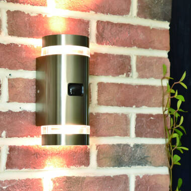 Image of Lutec Focus Outdoor Up & Down Wall Light with PIR Sensor