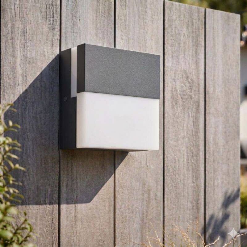 Image of Lutec Domino LED Outdoor Flush Wall Light