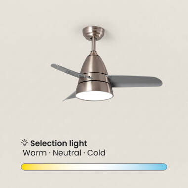 Image of Edit Industrial 15W Colour Selectable LED Ceiling Fan 91cm with DC Motor