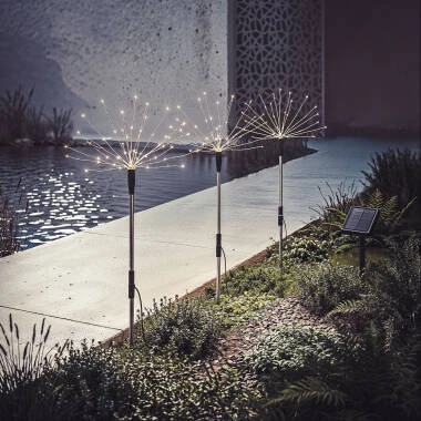 Suri Dandelion Solar LED Stake Light - Set of 3