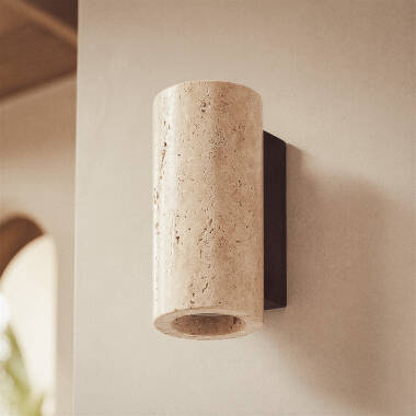 Image of Edit Enzo Travertine Up & Down Wall Light