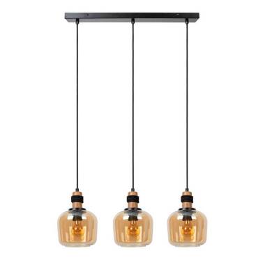 Lucide Ilona 3 Light Bar Glass Ceiling Pendant Light