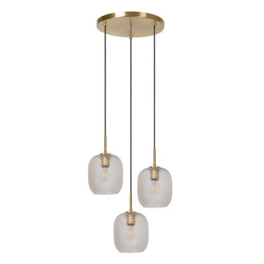 Lucide Alicent Glass 3 Light Cluster Ceiling Pendant
