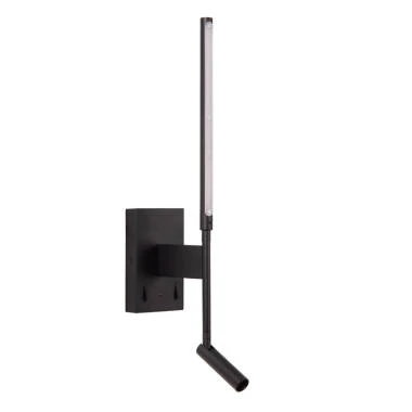 Lucide Finan LED Wall Light with Reading Light and USB Charging Port