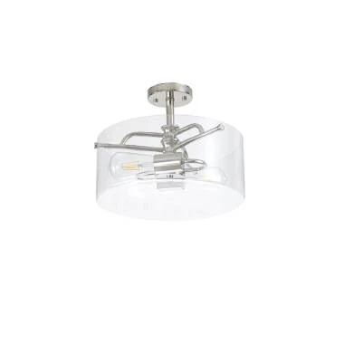 Charlotte Glass Semi-Flush Ceiling Light