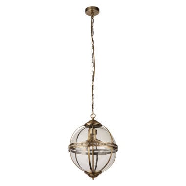 Searchlight Coronet 3 Light Glass Ceiling Pendant