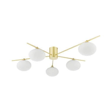 Dar Jasper 3 Light Flush Ceiling Light