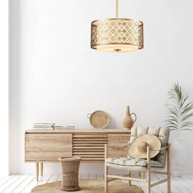 Elstead Ziggy Large Glass Ceiling Pendant Light
