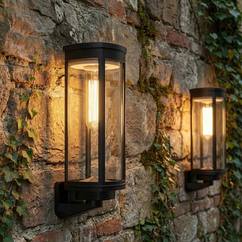 Image of Suri Lavenham Solar LED Wall Light- Pack of 2