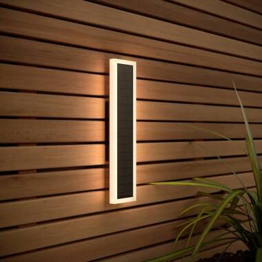 Suri Halo Rectangle Solar 30cm LED Outdoor Wall Light