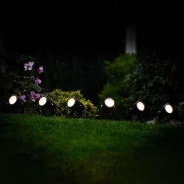 Suri Atlas Solar LED Garden Spotlight - Pack of 6