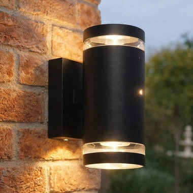 Image of Edit Dez Outdoor Up & Down Wall Light with Dusk to Dawn Sensor