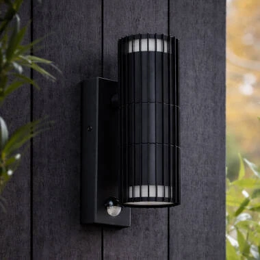 Edit Hibiscus Outdoor Up & Down Wall Light with PIR Sensor