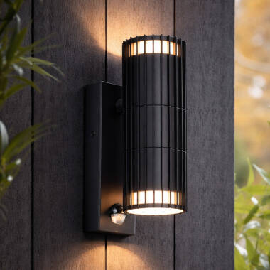 Image of Edit Hibiscus Outdoor Up & Down Wall Light with PIR Sensor