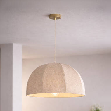 Image of Khudi & Khora Solara Linen Ceiling Pendant Light