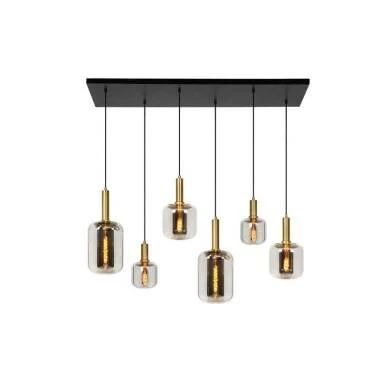 Lucide Joanet 6 Light Glass Bar Ceiling Pendant