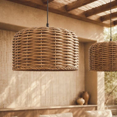 Edit Lea Drum Rattan Ceiling Pendant Light