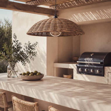 Image of Edit Lea Rattan Ceiling Pendant Light
