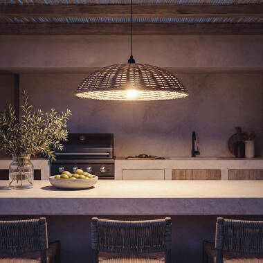 Image of Edit Lea Rattan Ceiling Pendant Light