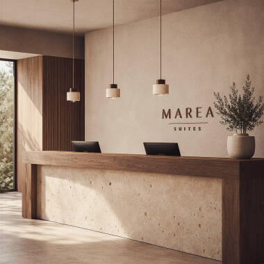 Image of Edit Enzo Travertine Ceiling Pendant Light