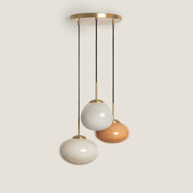 Image of Edit Kurta Glass 3 Light Cluster Ceiling Pendant