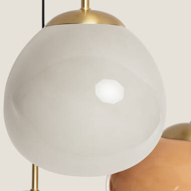 Image of Edit Kurta Glass 3 Light Cluster Ceiling Pendant