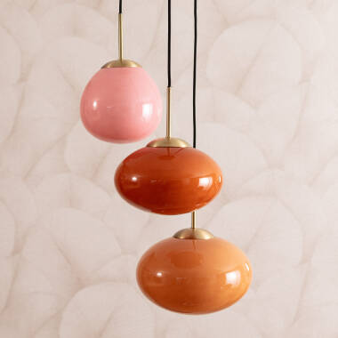Image of Edit Kurta Glass 3 Light Cluster Ceiling Pendant