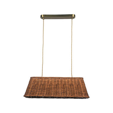Image of Khudi & Khora Lucent Rattan Bar Ceiling Pendant Light
