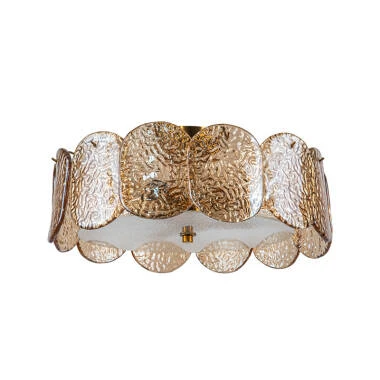 Image of Wisteria Verre Glass Semi-Flush Ceiling Light