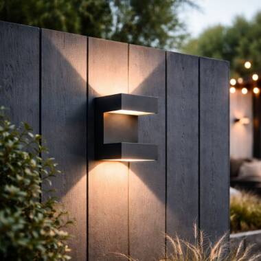 Lutec Twisto CCT LED Outdoor Wall Light