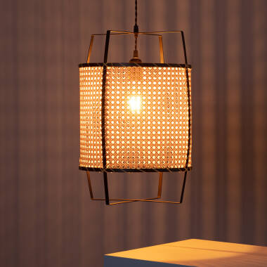 Image of Edit Baco Rattan Ceiling Pendant Light