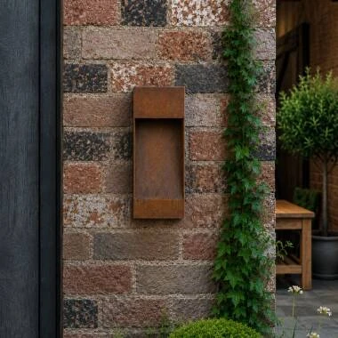 Image of Westport Coastal Rusty Ray LED Outdoor Flush Wall Light