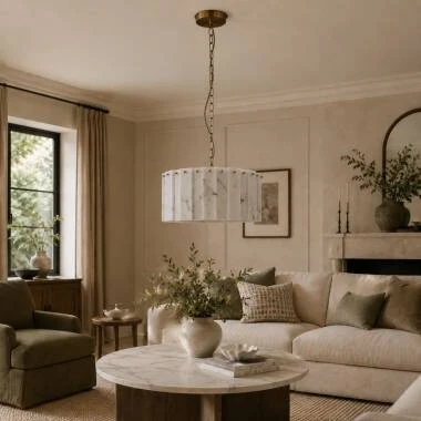 Image of Wisteria Linea Alabaster Glass Chandelier