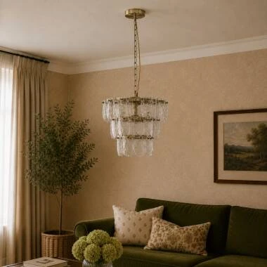 Image of Wisteria Merise Clear Glass Ceiling Pendant Light