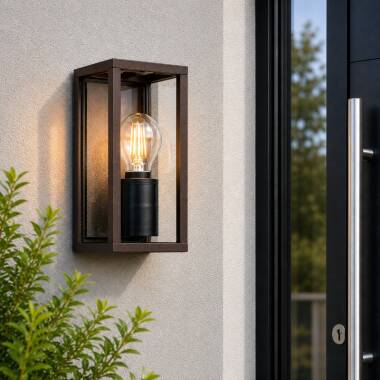 Image of Edit Radiant Half Lantern Outdoor Wall Light
