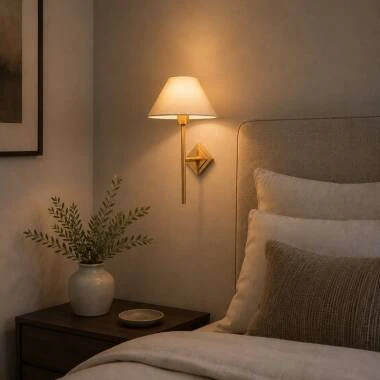 Image of Wisteria Celesta Linen Wall Light