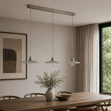 Image of Wisteria Cambridge 3 Light Glass Bar Ceiling Pendant