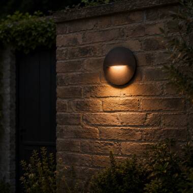 Image of Edit Terra LED Round Outdoor Flush Wall Light