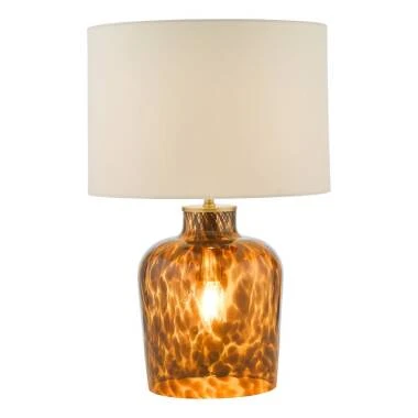 Dar Leandra Glass Table Lamp