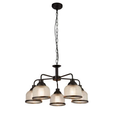 Searchlight Highworth 5 Arm Glass Ceiling Pendant Light