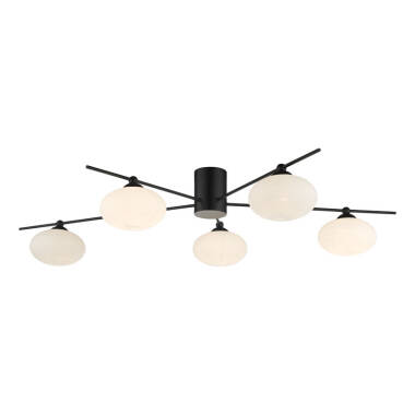 Dar Jasper 5 Arm Semi-Flush Ceiling Light