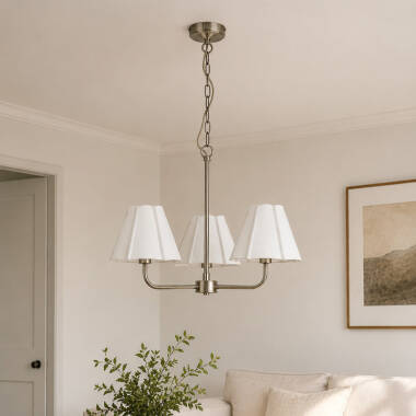 Image of Wisteria Violet  3 Light Multi Arm Ceiling Pendant Light