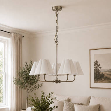 Image of Wisteria Violet  5 Light Multi Arm Ceiling Pendant Light