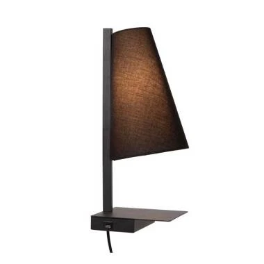 Lucide Gregory Flush Wall Light with USB Charging Port