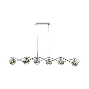 Dar Lysandra 6 Light Bar Ceiling Pendant