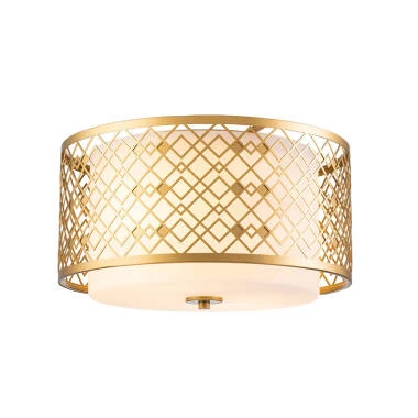 Elstead Ziggy Glass Flush Ceiling Light