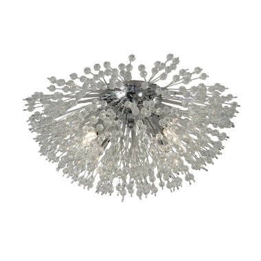 Searchlight Sunburst 390 Glass Flush Ceiling Light