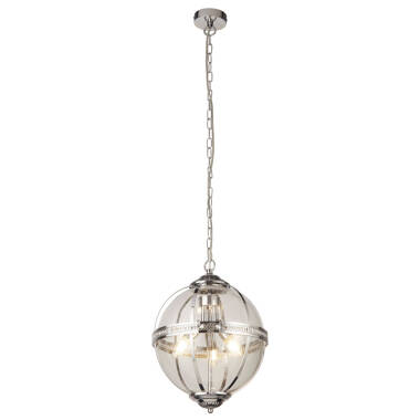 Searchlight Coronet 3 Light Glass Ceiling Pendant