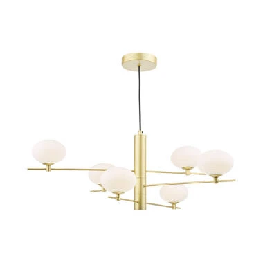 Dar Jasper 6 Arm Ceiling Pendant Light