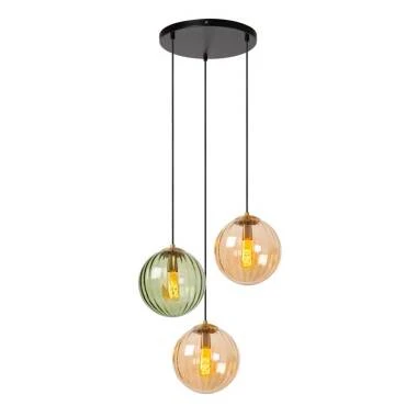 Lucide Monsaraz 3 Light Glass Cluster Ceiling Pendant